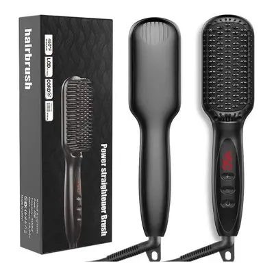 Heating Straightening Comb Hair Straightener Brush Men Quick Beard Straightener