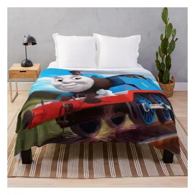 Fleece Throw Blanket Thomas the Tank for Sofa Couch Kids x Inches