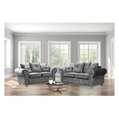 (3+2 Seater, Grey) Ashwin Corner and 3+2 Seater Sofa