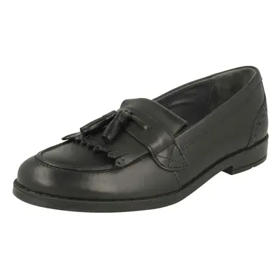 (Black, UK 7.5 Child) Girls Startrite Formal Loafer Shoes Sketch