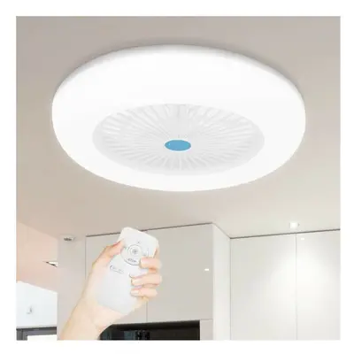 (White) Ceiling Fans with Control LED Light Adjustable Wind Speed