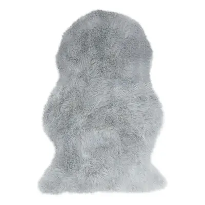 (70x140cm (RECT)) Auckland Luxury Faux Fur Sheepskins in Silver