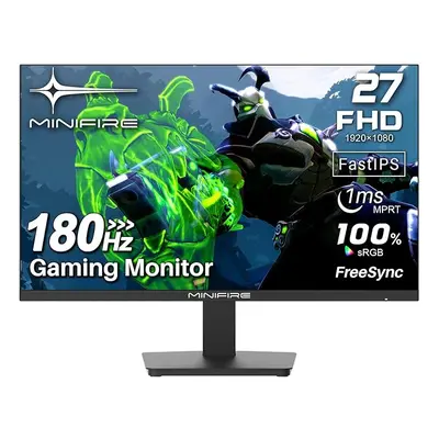 Gaming Monitor inch 180Hz 1ms PC Gaming Computer Monitor -FHD 1080P,AMD FreeSync ,HDMI 1.4, Disp