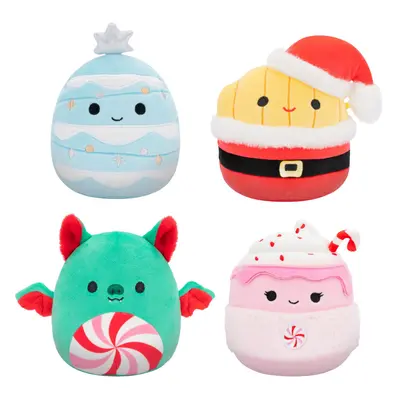 Squishmallows Original 5-Inch Holiday 4-Pack - Ethel Hot Chocolate Floyd French Fries Keiko Blue