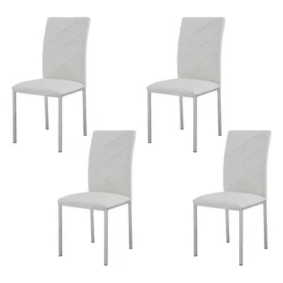 4 x Dining Chairs Faux Leather Chairs, Chrome Legs home & restaurants