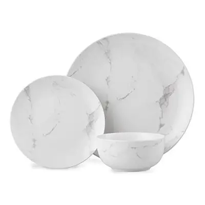 12 Piece Marble Plate Set/Marble Dinner Sets / 4X Dinner Plates, 4X Side Plates, 4X Bowls/Microw