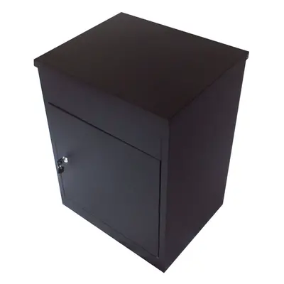 (Black) DWD Large Lockable Parcel Courier Delivery Box