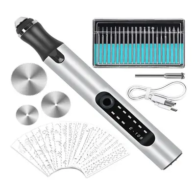 Engraving Pen,Electric Engraving Tool Kit For DIY Art Carving Jewelry Glass Wood Stone Metal Pla