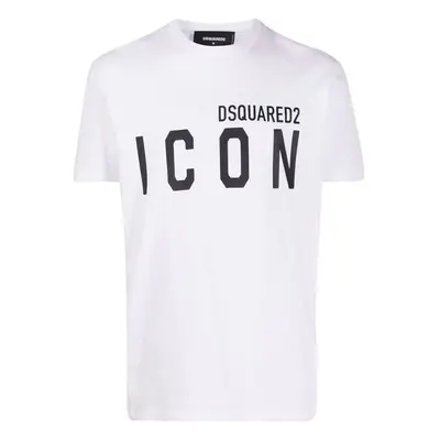 (100 White, S) Dsquared2 Icon logo printed t-shirt