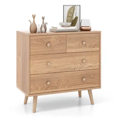 Modern 4-Drawer Chest Dresser Free Standing Hallway Cabinet W/ Legs