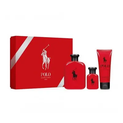 Polo Red Pcs Set: 4.2 Eau De Toilette Spray + 1.36 Eau De Toilette Spray + 3.4 After Shave Balm 