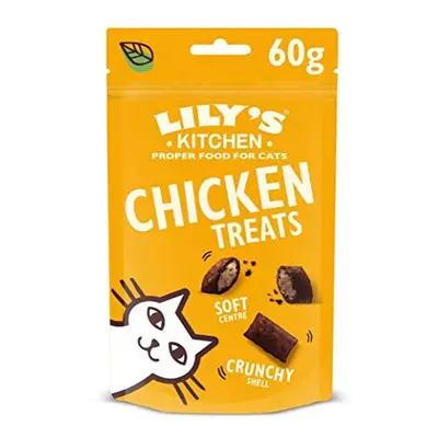 Lily's Kitchen Chicken Pillow Treats - Natural Grain Free Cat Treats (10 Packs x 60g)