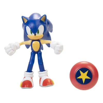 4" Modern Sonic Action Figure with Star Spring Accessory