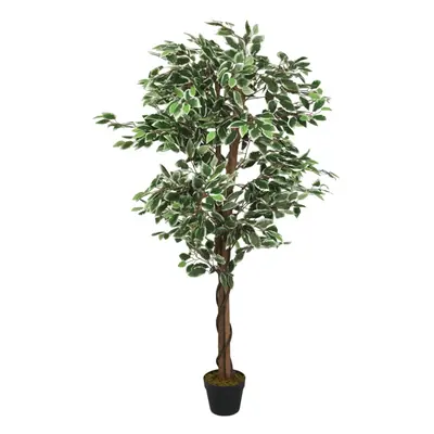 (150 cm) vidaXL Artificial Ficus Tree Fake Plant Artificial Plant Leaves Green