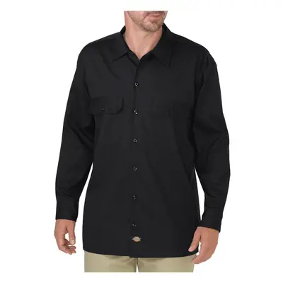 Dickies Men's Long Sleeve Flex Twill Work Shirt Black X-Large