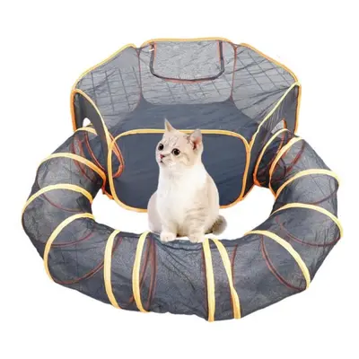 (as the picture) Cat Nest Combination Tunnel Portable Folding Pet Room Set Training Cat Cage Pet