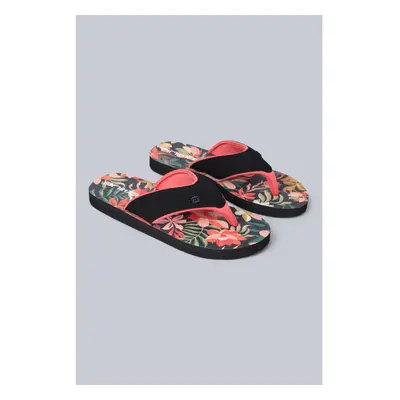 (4 UK, Bright Orange) Animal Womens/Ladies Leaf Print Recycled Flip Flops