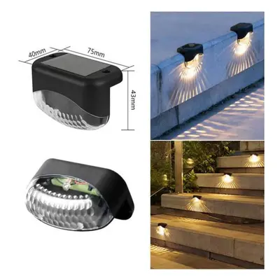 (warm white, PCS) 16pcs Solar Led Light Outdoor Stair Wall Lights Pathway Yard Patio Steps Lamps