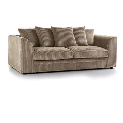 (Coffee, Seater) Luxor Jumbo Cord Seater Corner Sofa