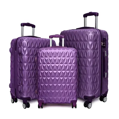 (PURPLE) Hard Shell Wheel Spinner Suitcase Trolley Cabin