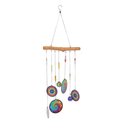 (D) Wind Chime Wooden Creative Alloy Sheet 60cm Printing