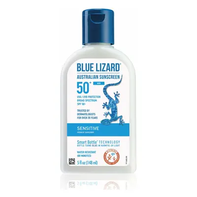 Blue Lizard Sensitive Mineral Sunscreen - No Chemical Actives - SPF 50+ UVA/UVB Protection, Ounc