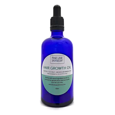 HAIR GROWTH OIL - CASTOR, ARGAN, MORINGA & COCONUT OIL with ROSEMARY & EUCALYPTUS - ml - by Fine