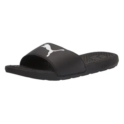 PUMA unisex adult Cool Cat Slide Sandal Black/White US