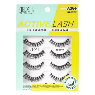 Ardell Active Lash - Speedy, False Eyelashes, Water-Resistant, Lightweight, Strip Lashes, Pairs,