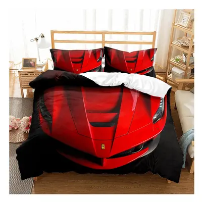 (05, Super King-260*220cm) Sports Car Bedding Single Double Duvet Cover Pillow Cases Set