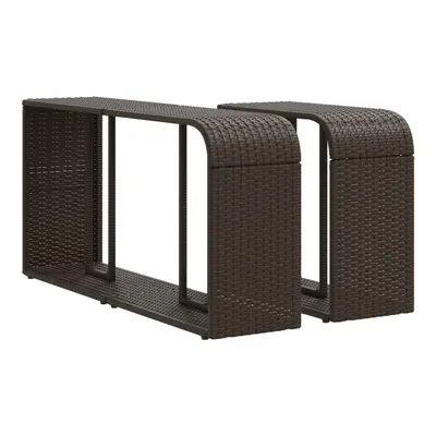 vidaXL Storage Shelves Storage Racks Display Shelves pcs Brown Poly Rattan