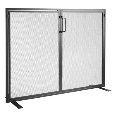 Vevor BLMHSJY3545I44JO4V0 38.98 x 30.7 in. Fireplace Screen Single Panel with Door, Black