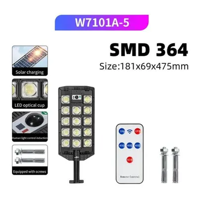 (W7101A-5) 15000lm Solar Street Light Motion Sensor Led Solar Flood Lights Dusk To Dawn Outdoor 