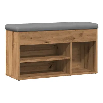 (artisan oak) vidaXL Shoe Bench Artisan Oak 82x32x45.5 cm Engineered Wood bench