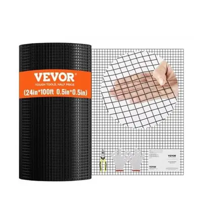 Vevor JSGSWL24IN10UVQ61V0 in. x ft. Galvanized Wire Mesh Hardware Cloth Roll for Gauge Chicken W