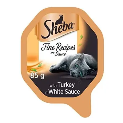 Sheba Fine Recipes with Turkey in Sauce â Wet cat food trays for adult cats â x g