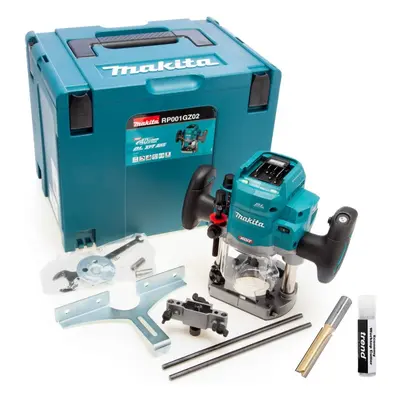 Makita RP001GZ02 40V XGT Brushless 1/2'' Plunge Router 12mm Bare + Trend Cutter