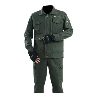 (green, XL) Labour Suit Great Long Sleeve Elastic Waist Men Suit Elastic Hem Coat Suit Coat Suit