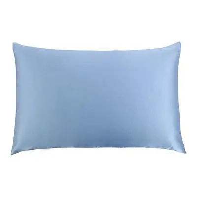 (sky blue) Nature Mulberry Silk Pillowcase Zipper Pillowcases Pillow Case For Healthy Standard