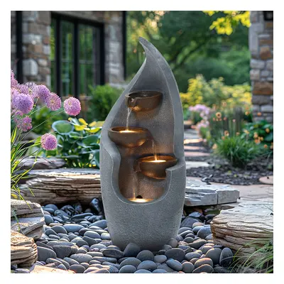 CHARLES BENTLEY Tier Water Feature, UV Resistant, Weather Resistant, Mains Powered, Plug Include