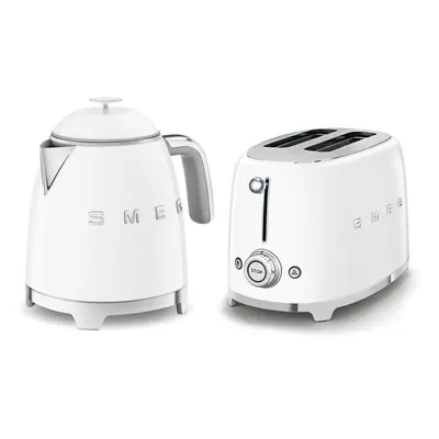 Smeg 50s Style Retro Range Breakfast Set, 0.8L 1400W Mini Kettle and Multi-Functional Control 2-