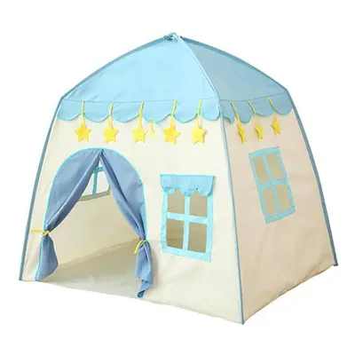 (blue) 1.3m Portable Children&apos;s Tent Wigwam Folding Kids Tents Tipi Baby Play House Large G