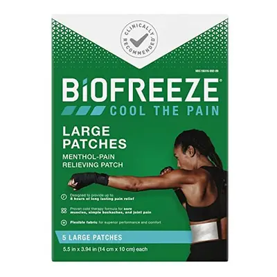 Biofreeze Pain Relief Patch, Large, Patches