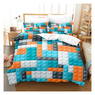 (Style 11, Double(200X200CM/3PCS)) Building block Bedding Single Double Duvet Cover