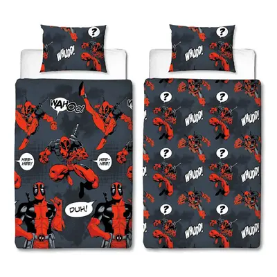 Marvel Deadpool Wahoo Single Duvet Cover and Pillowcase Set