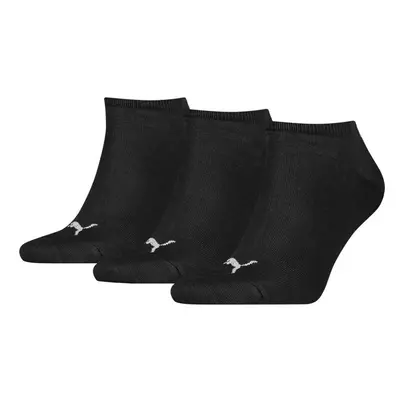 (UK 9-11) Puma Pack Sneaker Plain Socks - Black