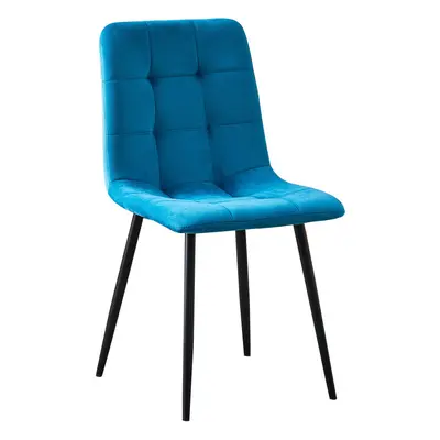 (Teal ) MOF Florence Velvet Dining Chairs Sturdy Metal Legs