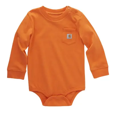 Carhartt Long-Sleeve Pocket Bodysuit Exotic Orange Months