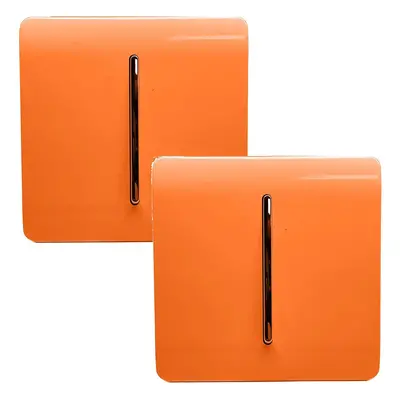 Trendi Gang Way Artistic Modern Glossy Amp Rocker Tactile Light Switch Orange (2 Pack)