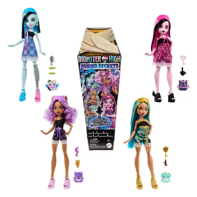 Monster High Buried Secrets Dolls and Accessories Cozy Creepover Theme with Mystery Doll and Unb